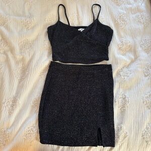 BP Black Glitter Matching Set